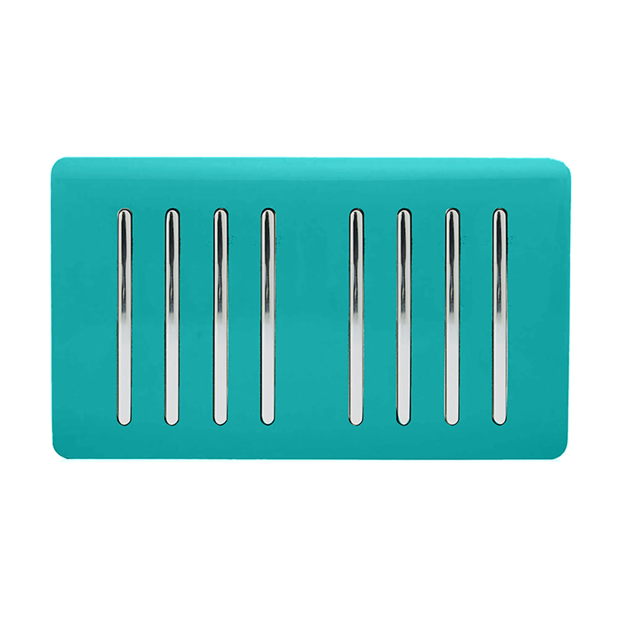 ART-SS88BT  8 Gang 2 Way 10 Amp Rocker Twin Plate Bright Teal